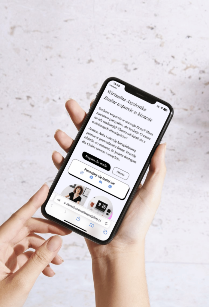 Wirtualna asystentka strona internetowa Mobile Webkraft